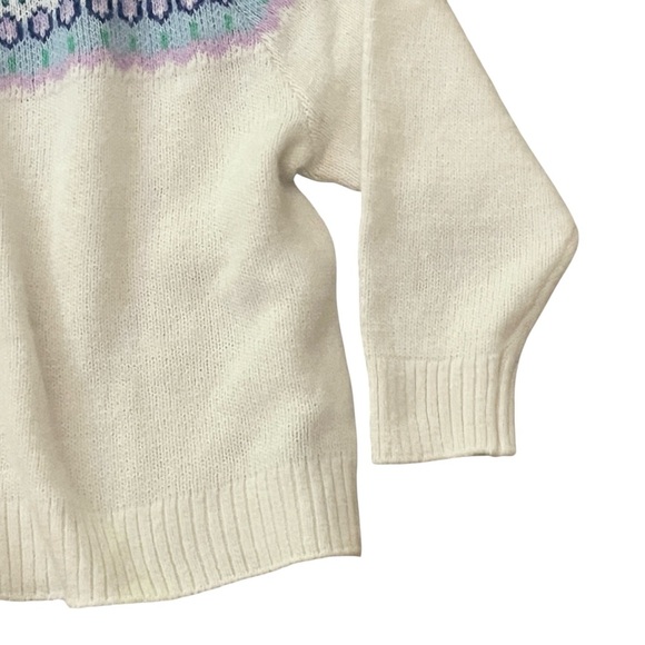 Old Navy Holiday Boxy Poly/Wool
Blend Sweater Women’s 2XL Cream Multicolor NWT - Picture 4 of 11